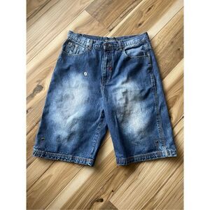 Y2K Brooklyn xpress Baggy Light blue wash Men’s Shorts 34